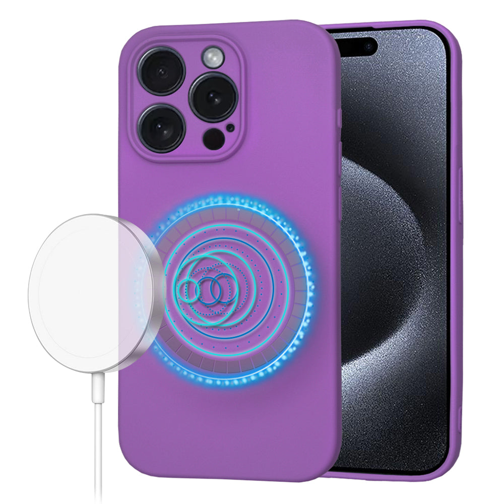 Husa de protectie Techsuit SoftFlex MagSafe compatibil cu iPhone 15 Pro, Mov