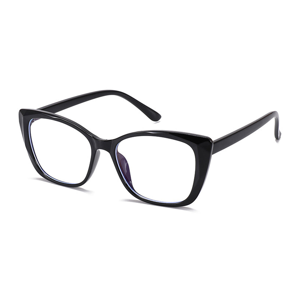 Techsuit Anti-Blue Light Glasses Reflex PC (PC28016-C1), Cat Eye, Negru