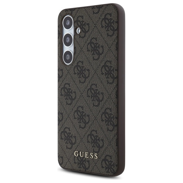 Husa de protectie Guess Hardcase 4G Classic (GUHCS24FEG4GFBR) compatibil cu Samsung Galaxy S24 FE, Maro