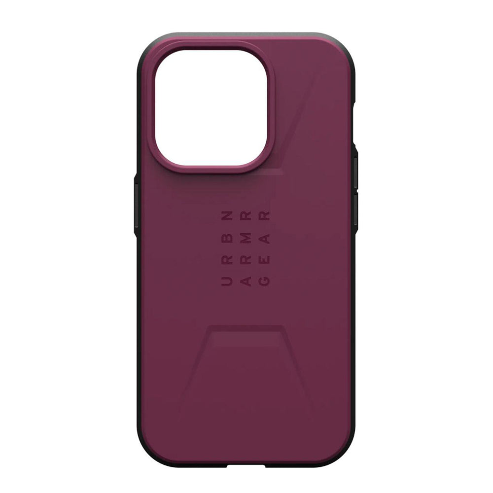 Husa de protectie UAG Civilian MagSafe compatibil cu iPhone 15 Pro, Bordo