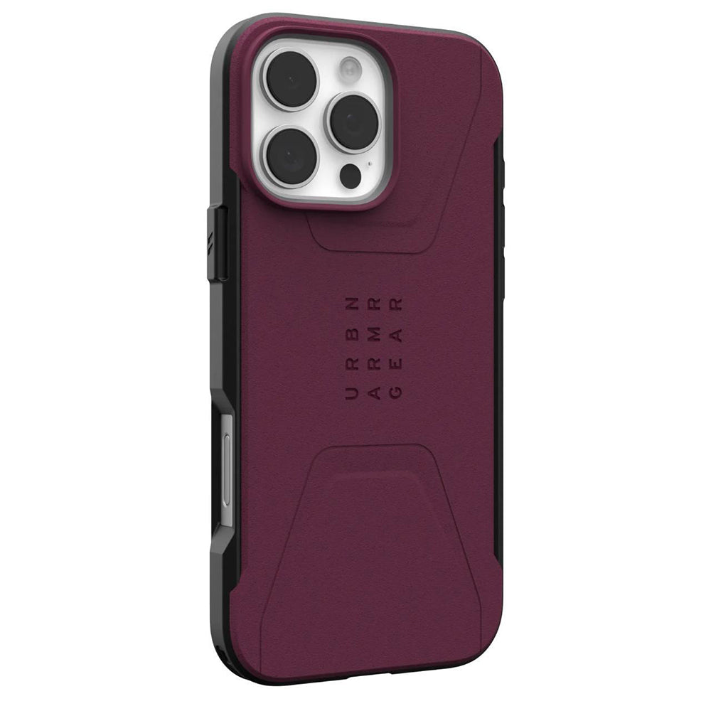 Husa de protectie UAG Civilian MagSafe compatibil cu iPhone 16 Pro Max, Bordo