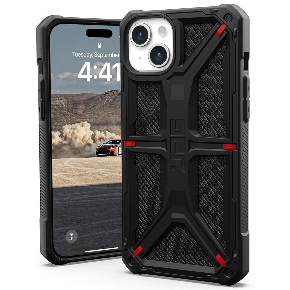 Husa de protectie UAG Monarch compatibil cu iPhone 15 Plus, Kevlar Black