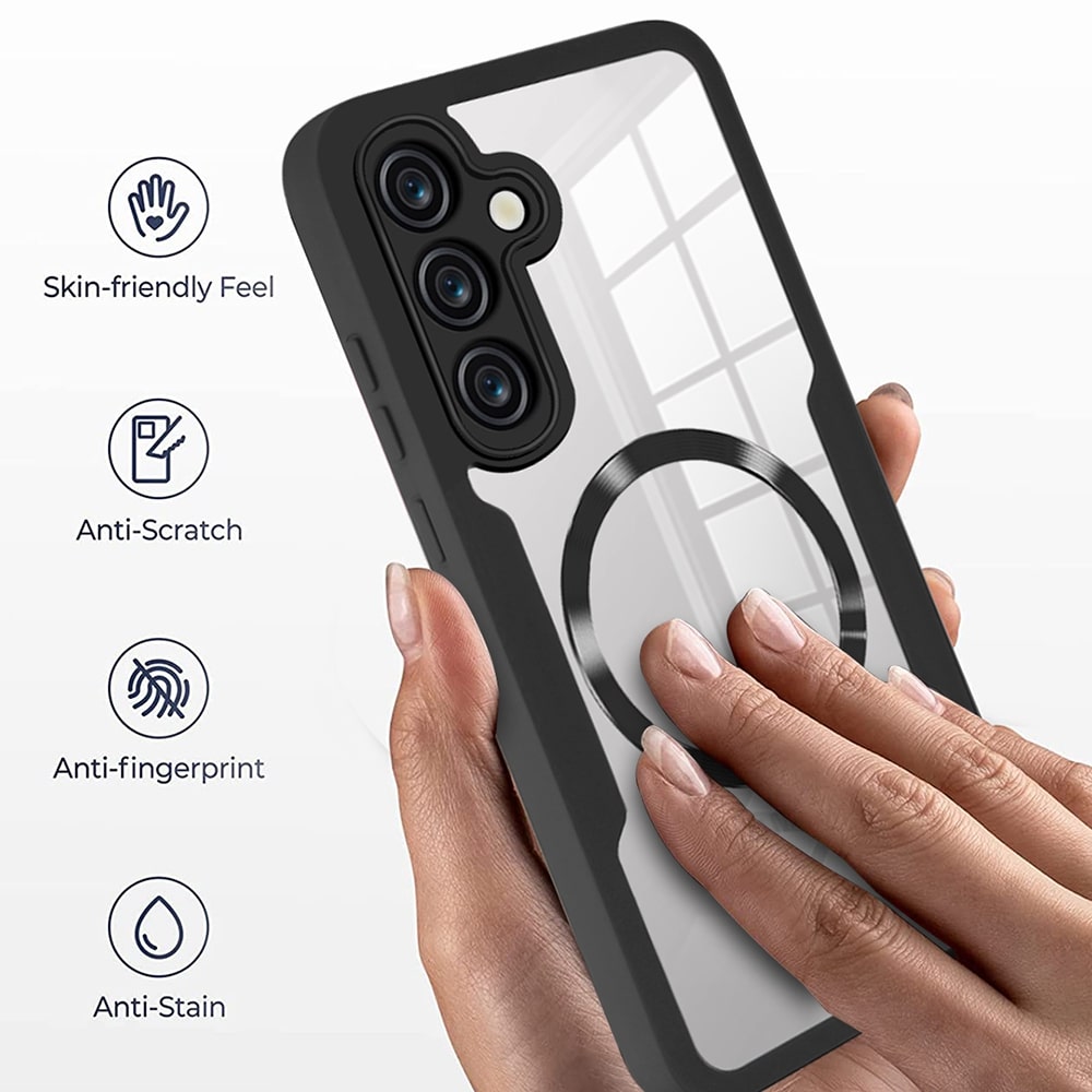 Folie de protectie Techsuit ColorVerse 360 Series + compatibil cu Samsung Galaxy S24 FE, Negru