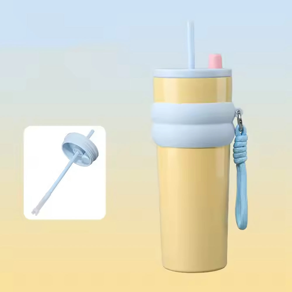 Techsuit Thermos (THM7), Car Cup, Single Pipette, Stainless Steel 316, 710ml, Galben
