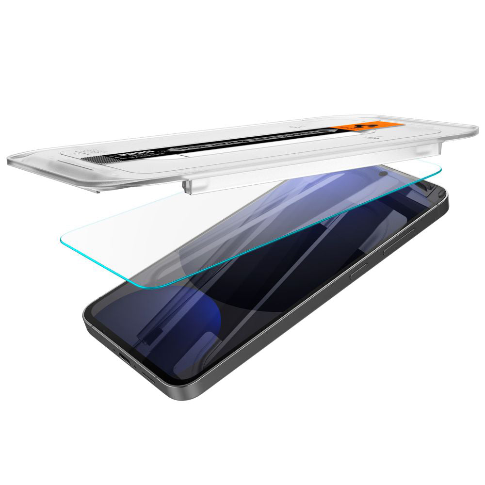 Folie de protectie Spigen (set de 2) Glas.tR EZ-FIT (AGL08729) compatibil cu Samsung Galaxy S24 FE / A56 5G, Transparent