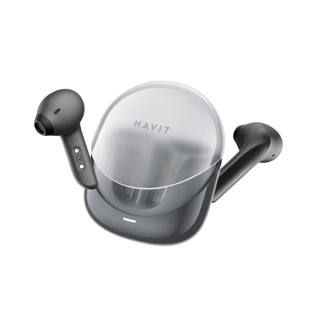 Casti Havit Modern Buds (TW974), for Gaming, with Microphone, Bluetooth 5.3, TWS, ENC, USB-C, 400mAh, Negru