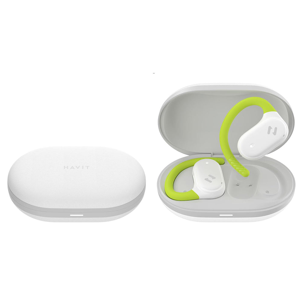 Casti Havit (OWS915), with Microphone, Bluetooth 5.4, TWS, ENC, IPX5, USB-C, 1000mAh, Havit Life App, Alb