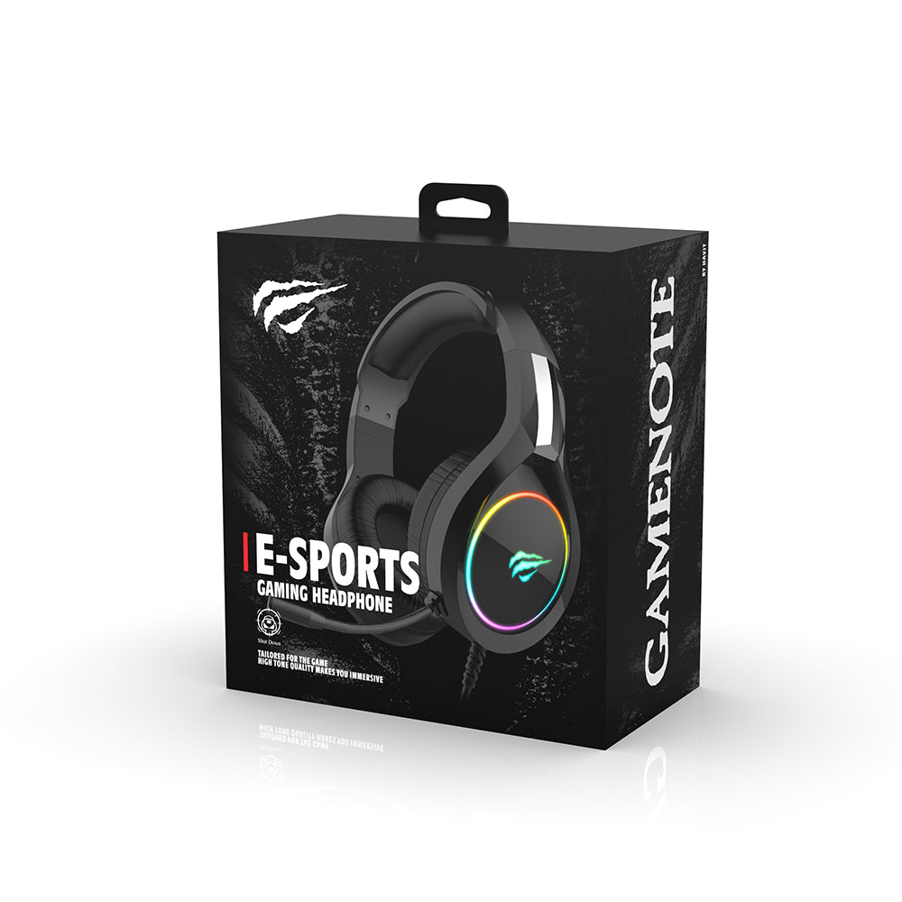 Casti Havit Gaming (H2002d), Detachable Microphone, 53mm Speaker, Compatible with PS4/XBOX, Jack 3.5mm, 2m, Rosu