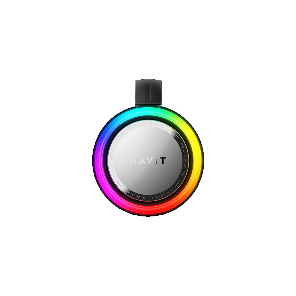 Casti Havit Wireless Speaker (SK834BT), Type-C, Bluetooth 5.3, TWS, TF, FM, USB, RGB Lights, IPX6, 4000mAh, Negru