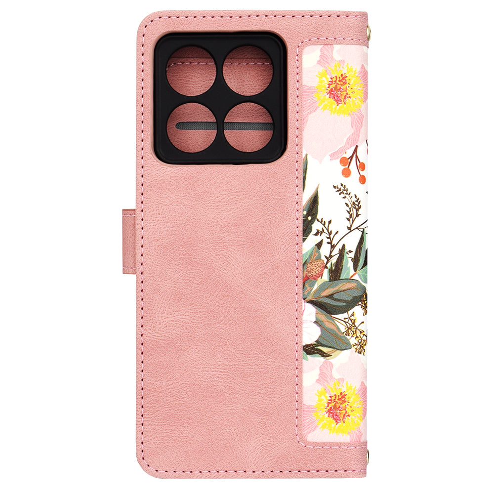 Husa de protectie Techsuit FlipCraft compatibil cu Xiaomi 14T, Sweetheart Pink