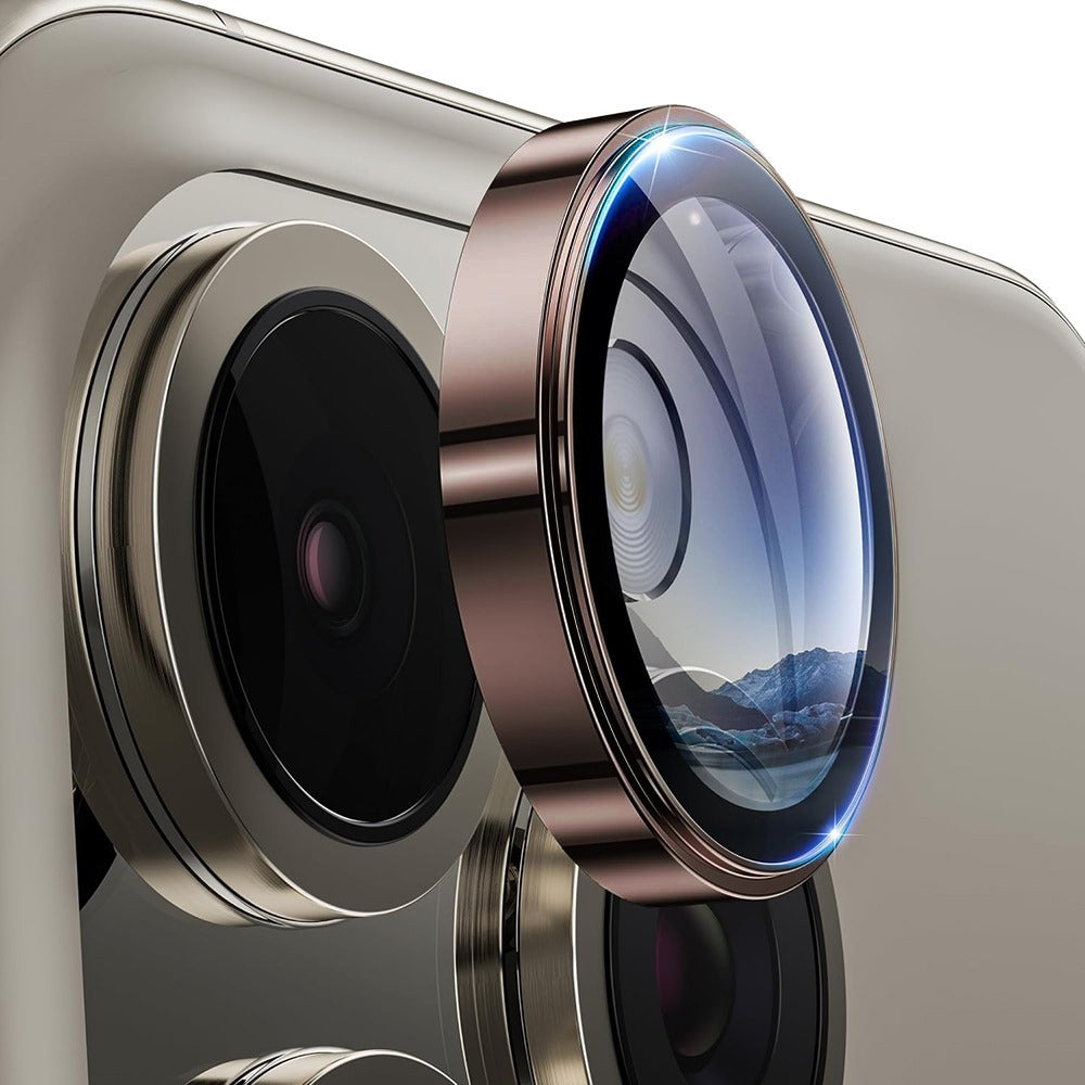 Folie de protectie Lito S+ Camera Glass compatibil cu iPhone 16 Pro / iPhone 16 Pro Max, Desert Titanium