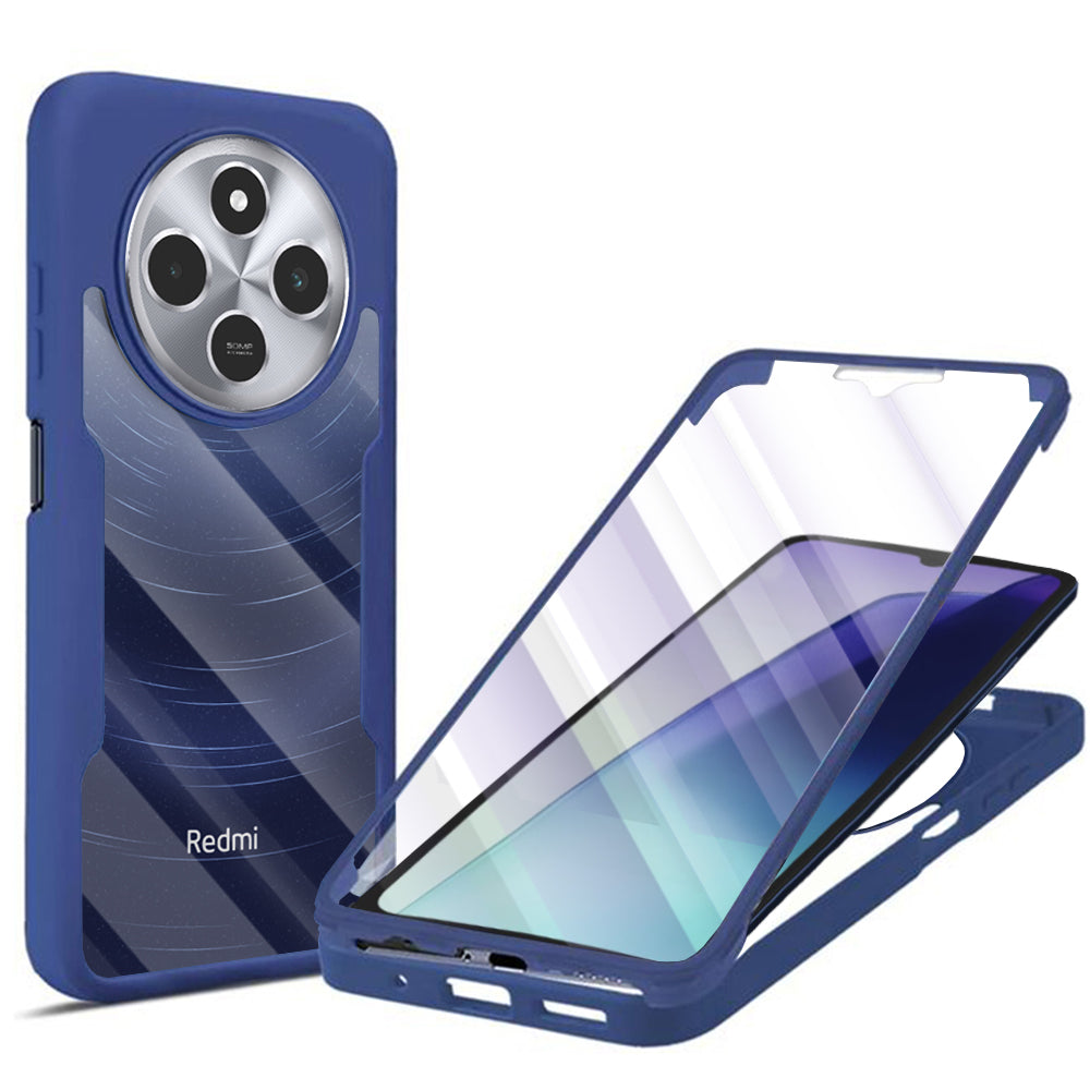 Folie de protectie Techsuit ColorVerse 360 Series + compatibil cu Xiaomi Redmi 14C / Poco C75, Albastru