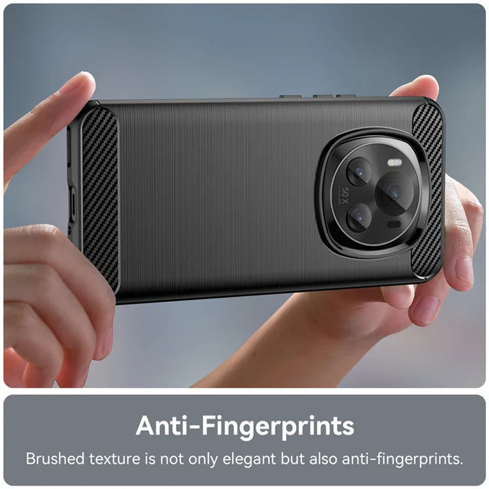 Husa de protectie Techsuit Carbon Silicone compatibil cu Xiaomi 15, Negru