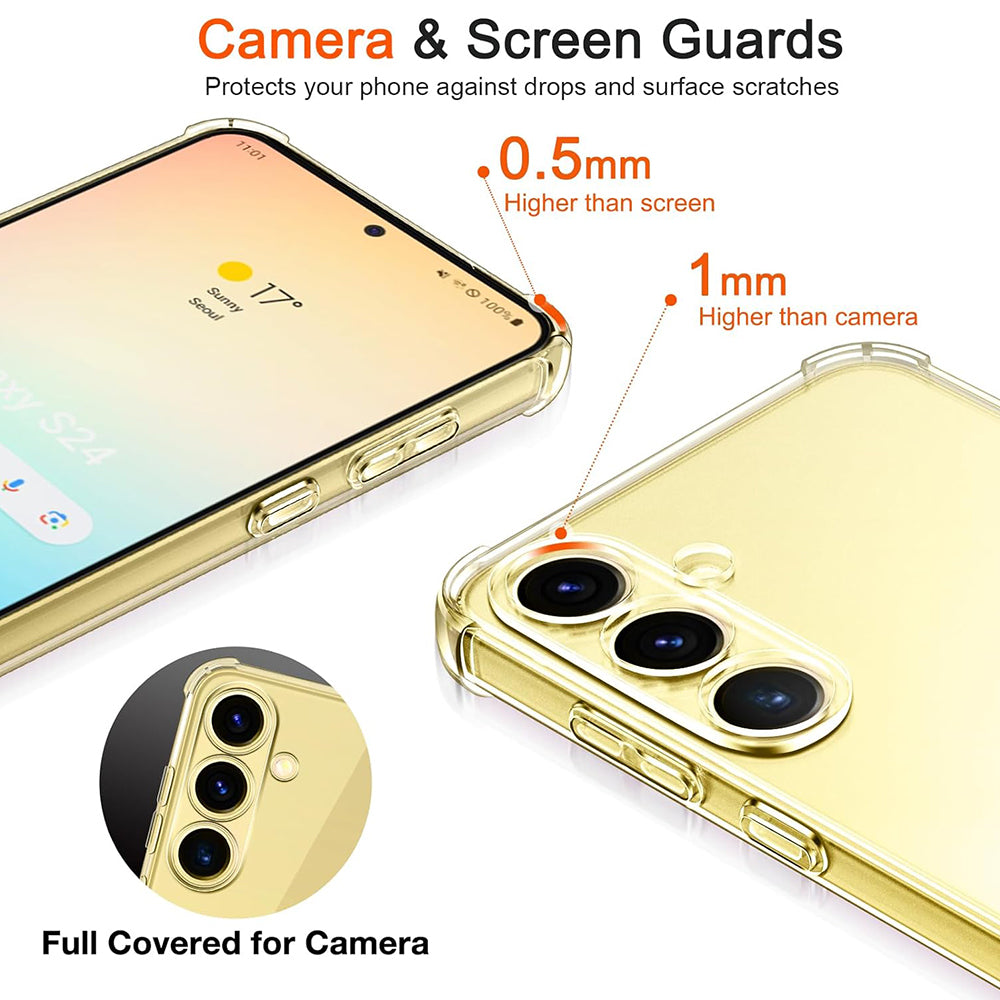 Husa de protectie Techsuit Shockproof Clear Silicone compatibil cu Samsung Galaxy S25, Transparent