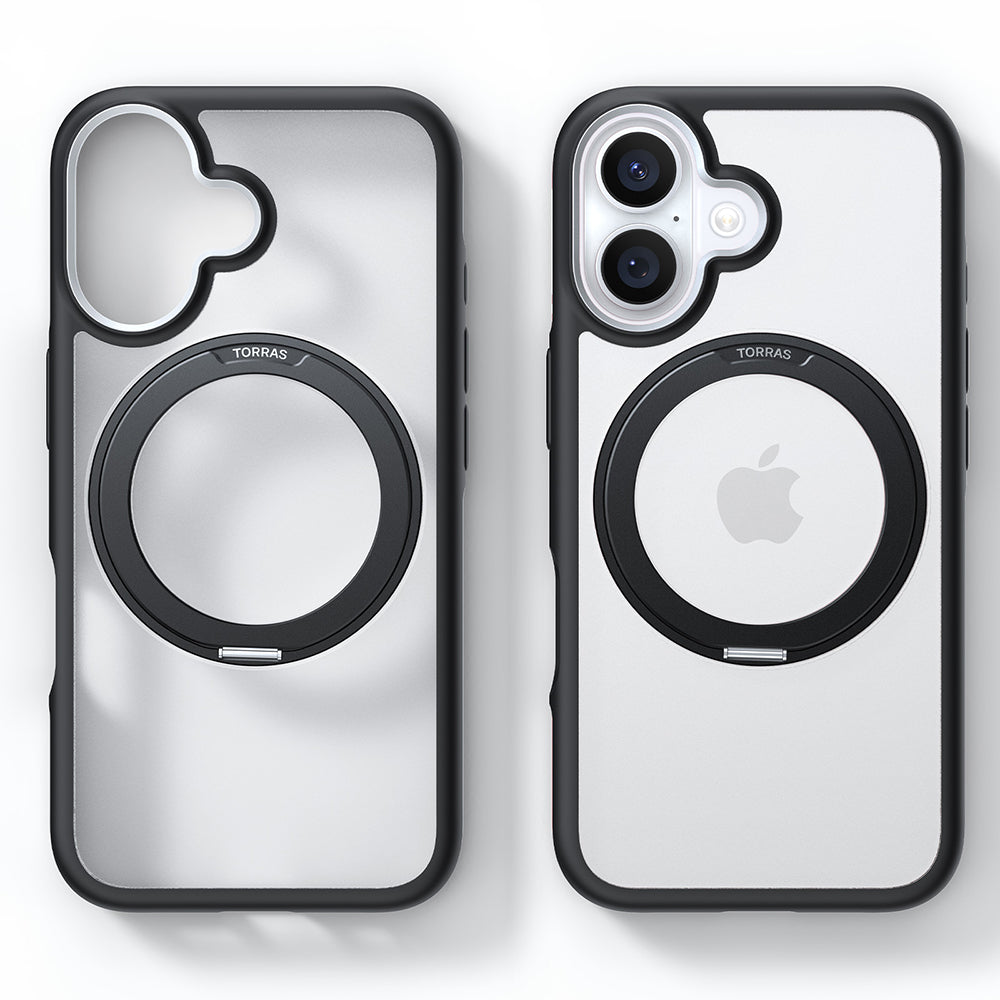 Husa de protectie Torras Ostand R Fusion MagSafe Series compatibil cu iPhone 16 Plus, Negru