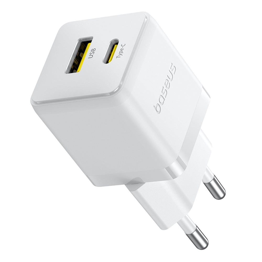 Incarcator Baseus Palm (P1011160A213-00), Fast Charging, 2in1, USB, Type-C, 30W, Moon White