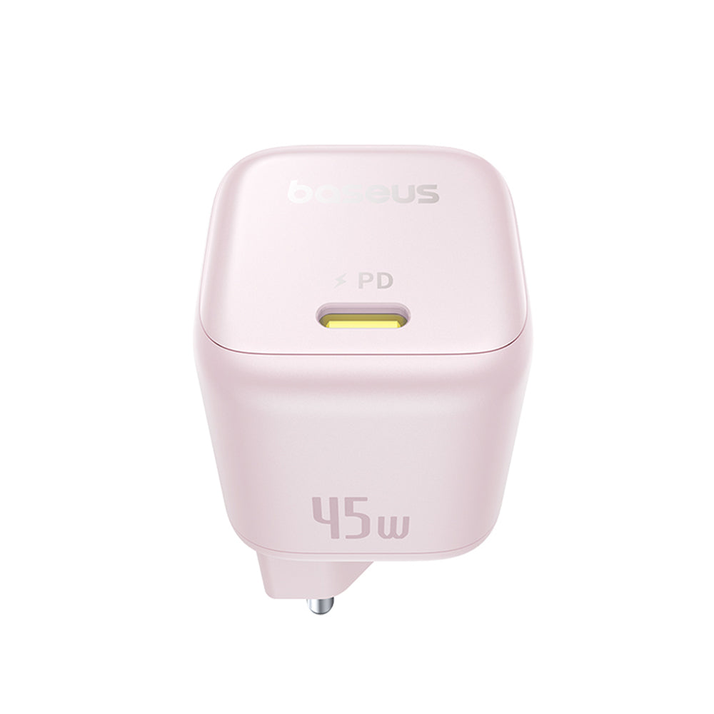 Incarcator Baseus PicoGo (P10176800413-00), GaN, Fast Charging, 45W, USB-C, Roz Pastel