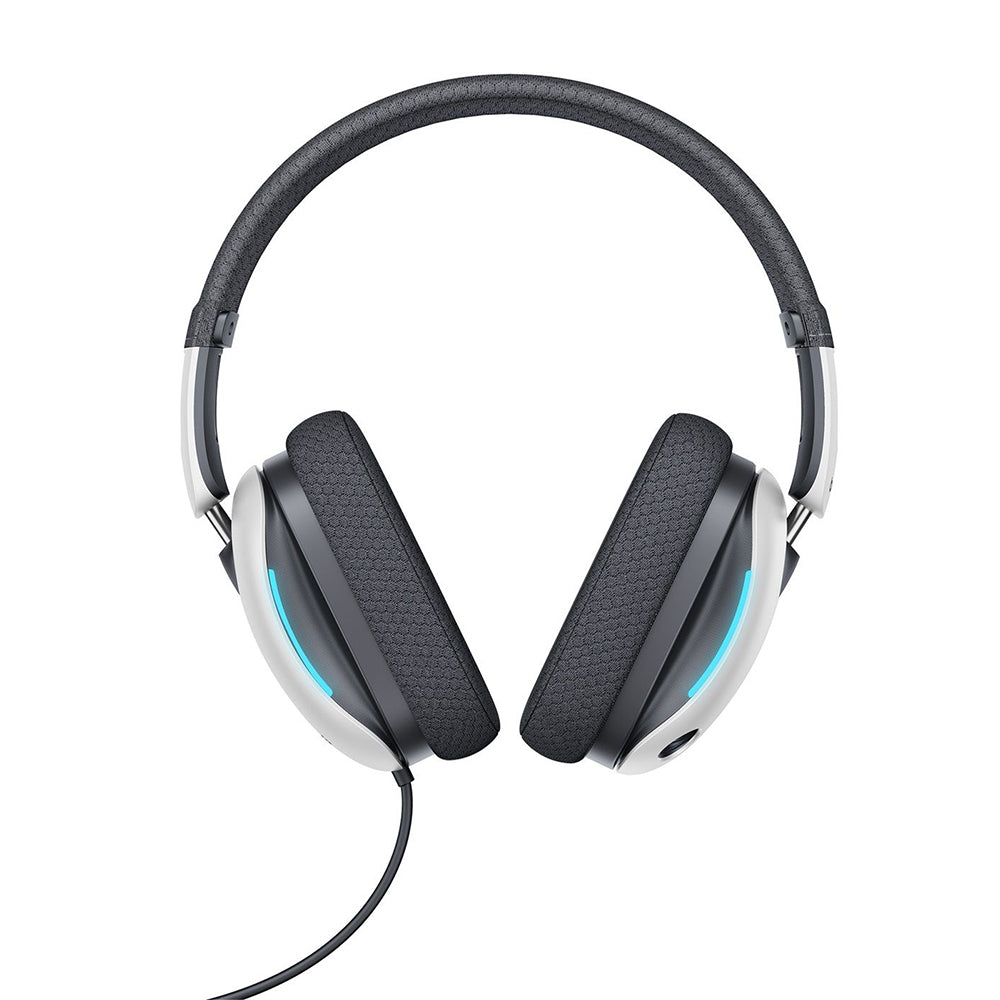 Casti Baseus Gaming GoPlay 1 Max (A00181003213-00), with Microphone, In-Line Cable Controls, LED Light, Moon White