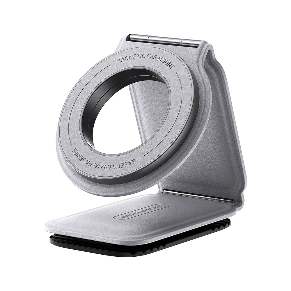 Suport Baseus PrimeTrip Series C02 (C40169002833-00), PU Leather, 360°, 25N, Versatile Mounting Option, Frosted Grey