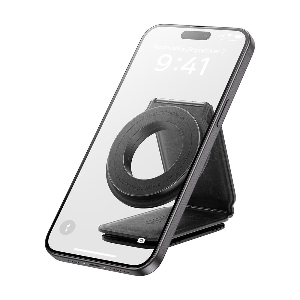 Suport Baseus PrimeTrip Series C02 (C40169002113-00), PU Leather, 360°, 25N, Versatile Mounting Option, Cluster Black