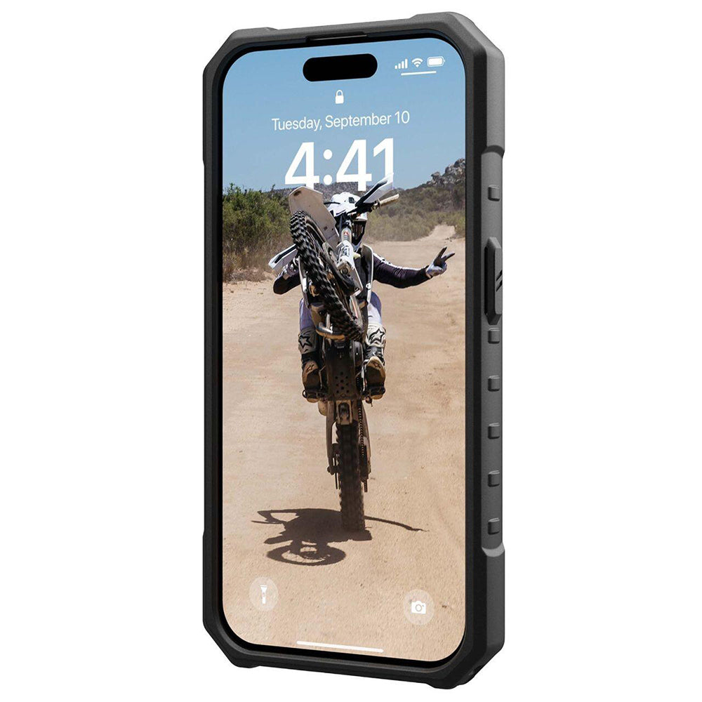 Husa de protectie UAG Pathfinder MagSafe compatibil cu iPhone 15 Pro, Argintiu