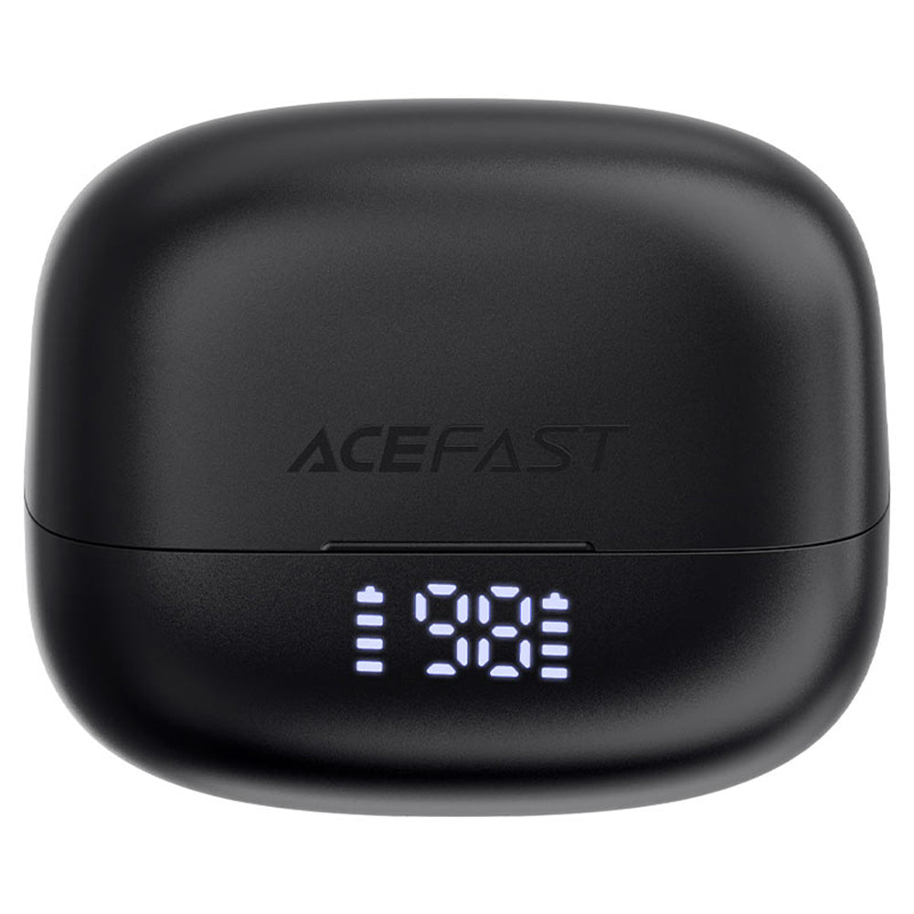 Casti Acefast (W1), Type-C, TWS, Bluetooth 5.4, Call Noise Reduction, IPX4, LED Digital Display, Negru