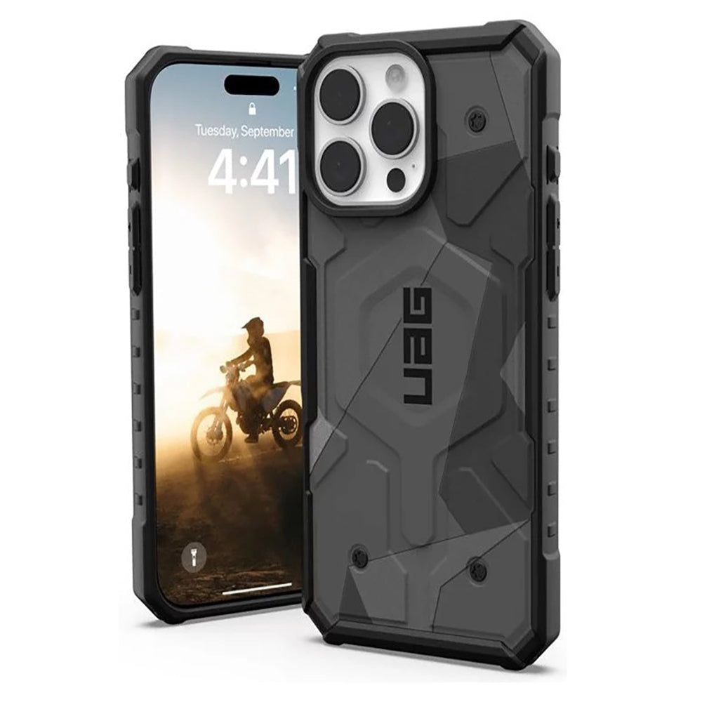 Husa de protectie UAG Pathfinder SE MagSafe compatibil cu iPhone 16 Pro, Geo Camo