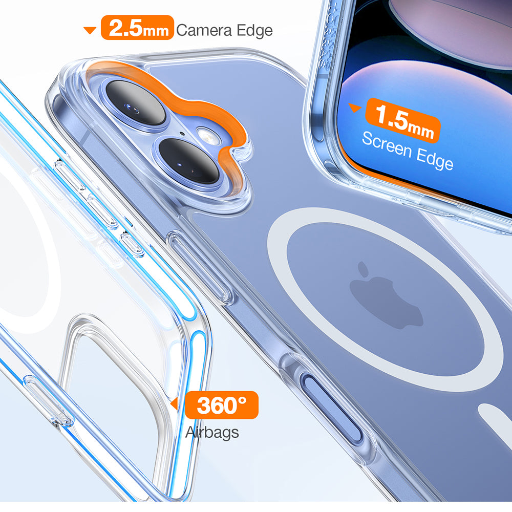 Husa de protectie Torras Diamond MagSafe Series compatibil cu iPhone 16 Plus, Transparent