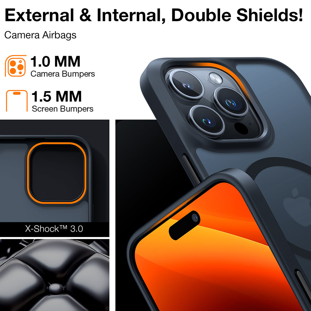 Husa de protectie Torras Guardian Magnetic compatibil cu iPhone 15 Pro Max, Negru