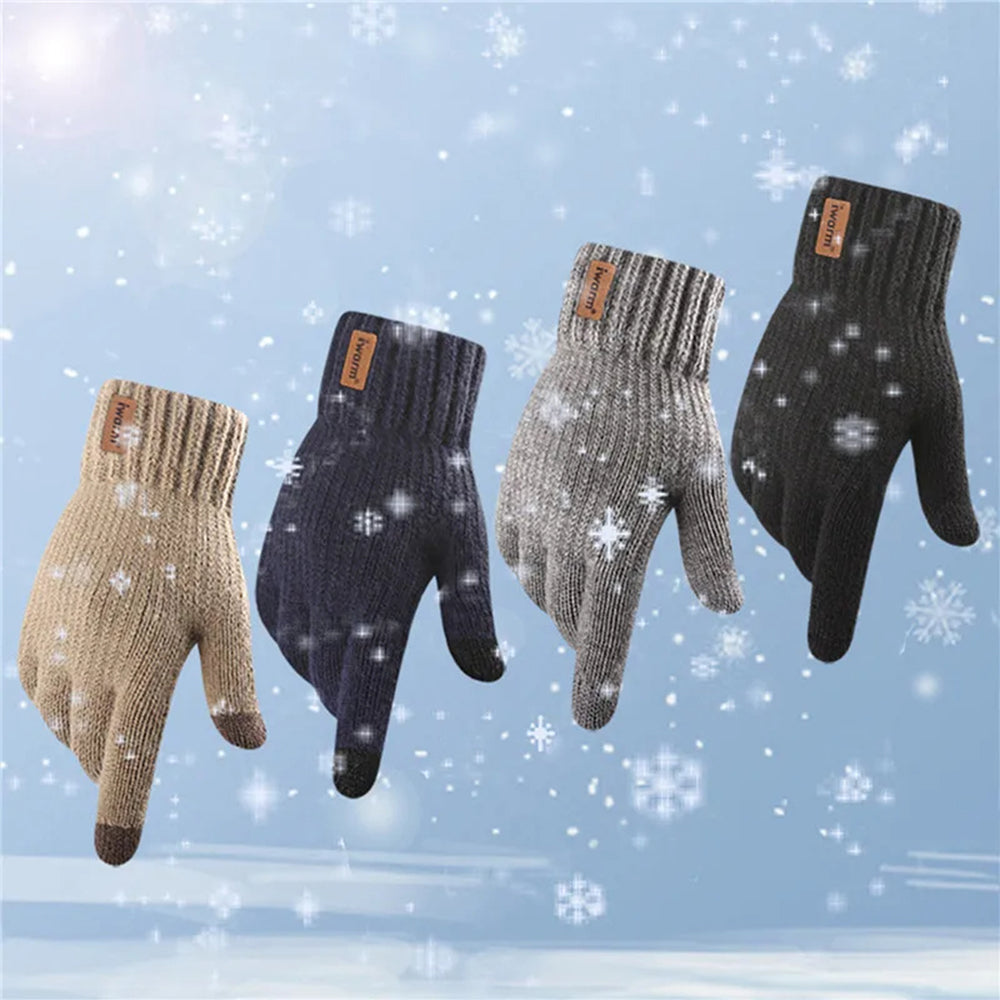 Iwarm Gloves (ST0016), from Alpaca Wool, Size 22cm, Coffee