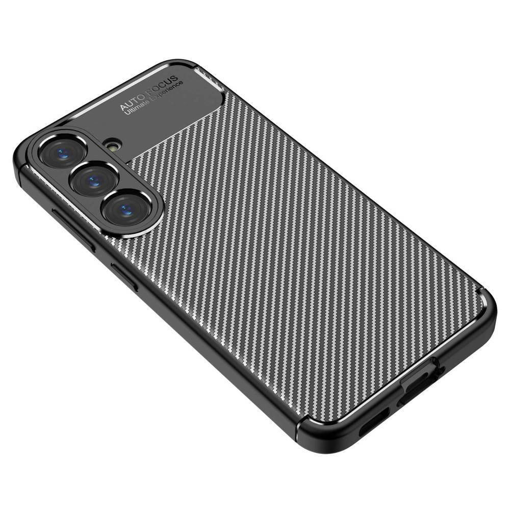 Husa de protectie Techsuit CarbonFiber compatibil cu Samsung Galaxy S25, Negru