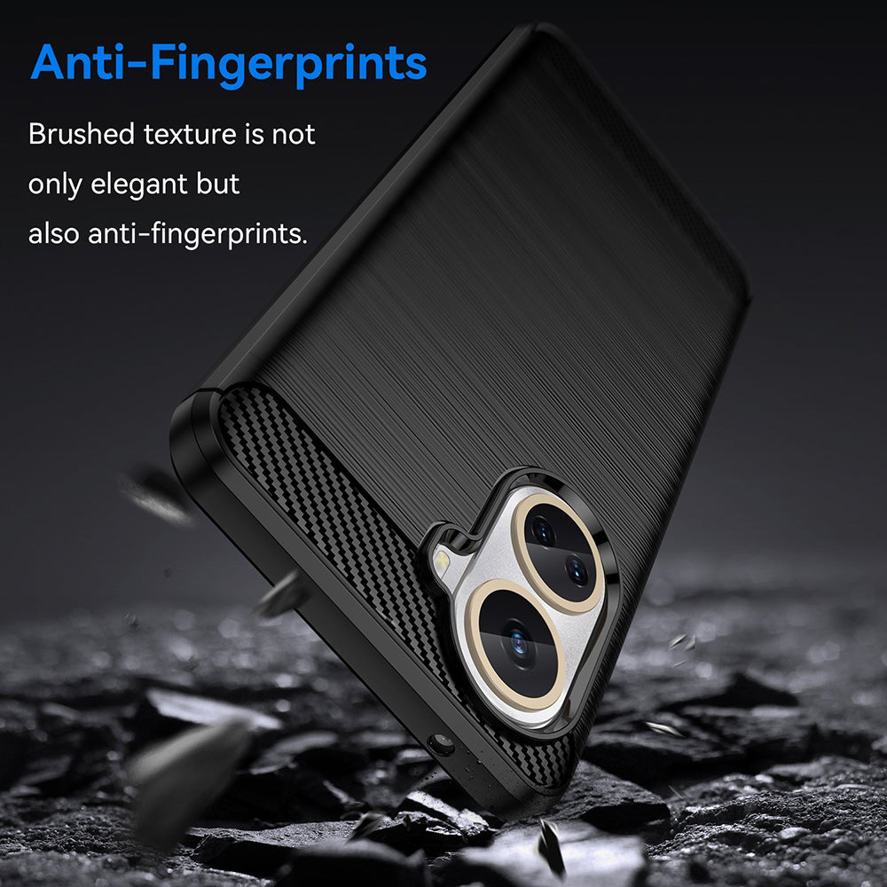 Husa de protectie Techsuit Carbon Silicone compatibil cu Huawei nova 10 SE, Negru