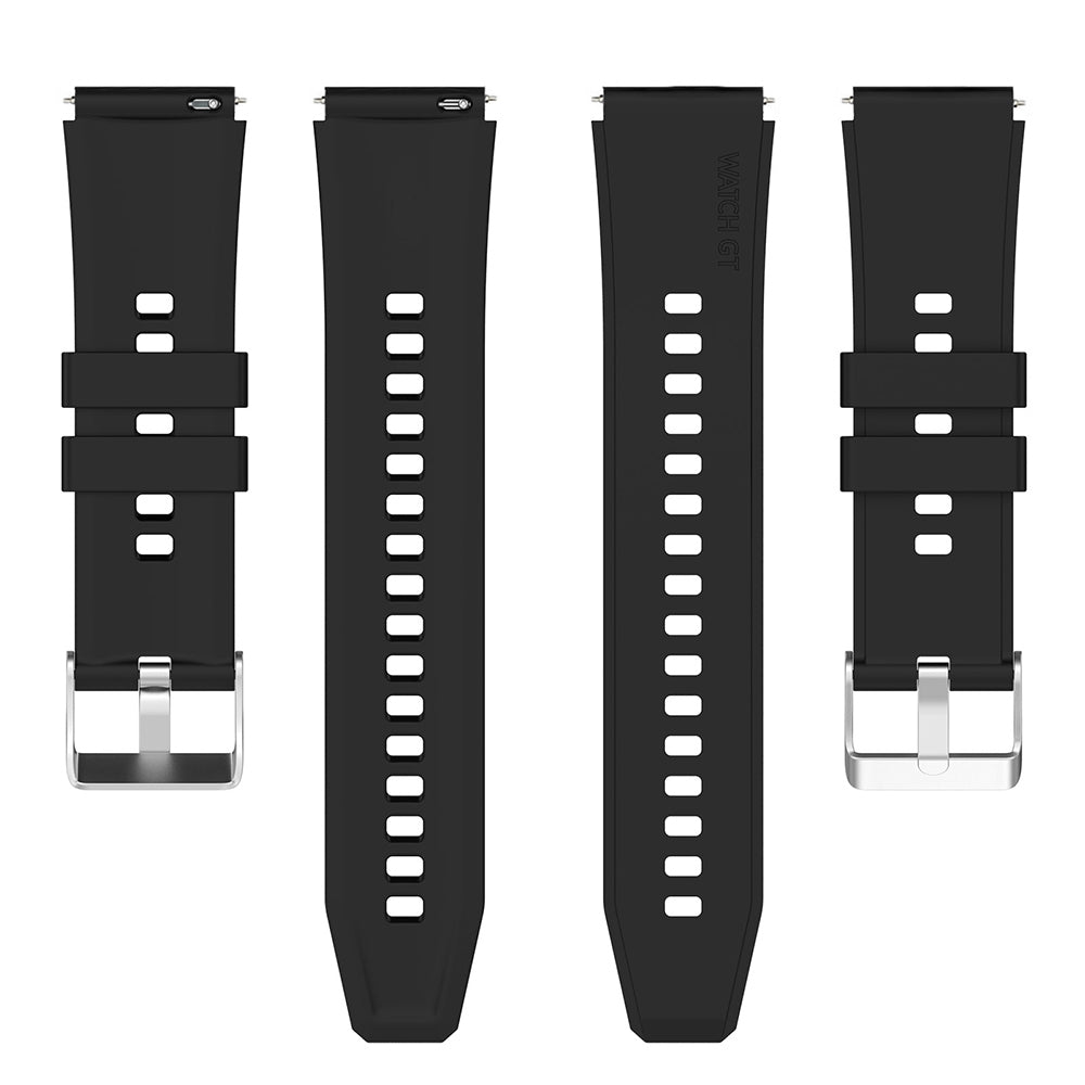 Curea smartwatch Techsuit Watchband 20mm (W026) compatibil cu Samsung Galaxy Watch 4/5/Active 2, Huawei Watch GT 3 (42mm)/GT 3 Pro (43mm), Negru