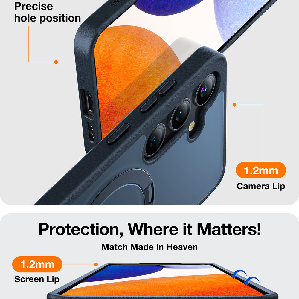 Husa de protectie Torras Ostand MagSafe Series compatibil cu Samsung Galaxy S24 Plus, Negru