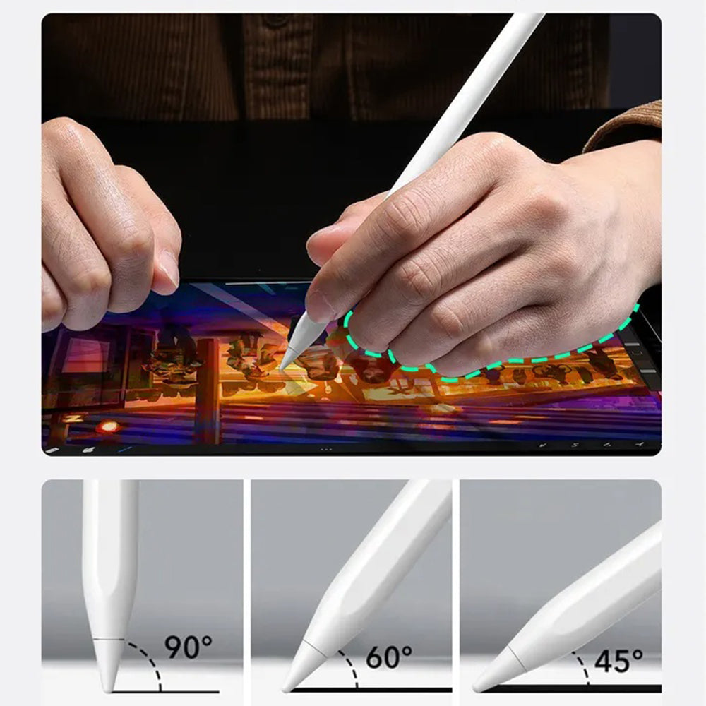 Stylus ESR Stylus Pen (6C00107), for iPad, Magnetic Attachment, Bluetooth, Type-C, Palm Rejection, Tilt Sensitivity, Alb