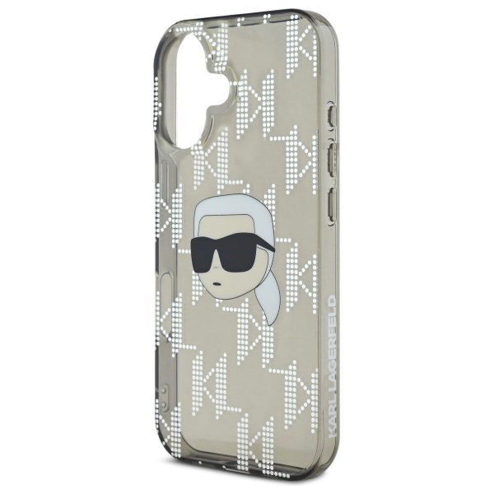 Husa de protectie Karl Lagerfeld IML Luxury Electroplated (KLHCP16SHKLPKHK) compatibil cu iPhone 16, Karl Head