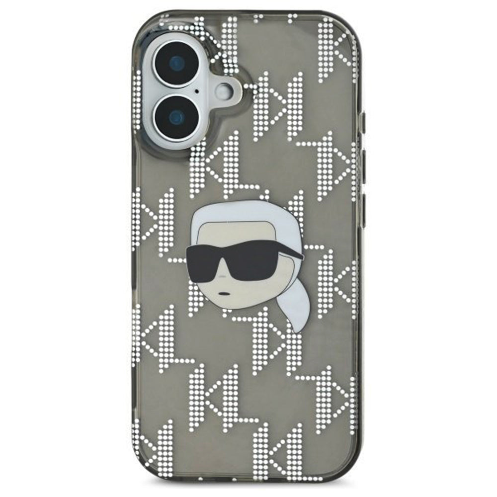Husa de protectie Karl Lagerfeld IML Luxury Electroplated (KLHCP16SHKLPKHK) compatibil cu iPhone 16, Karl Head