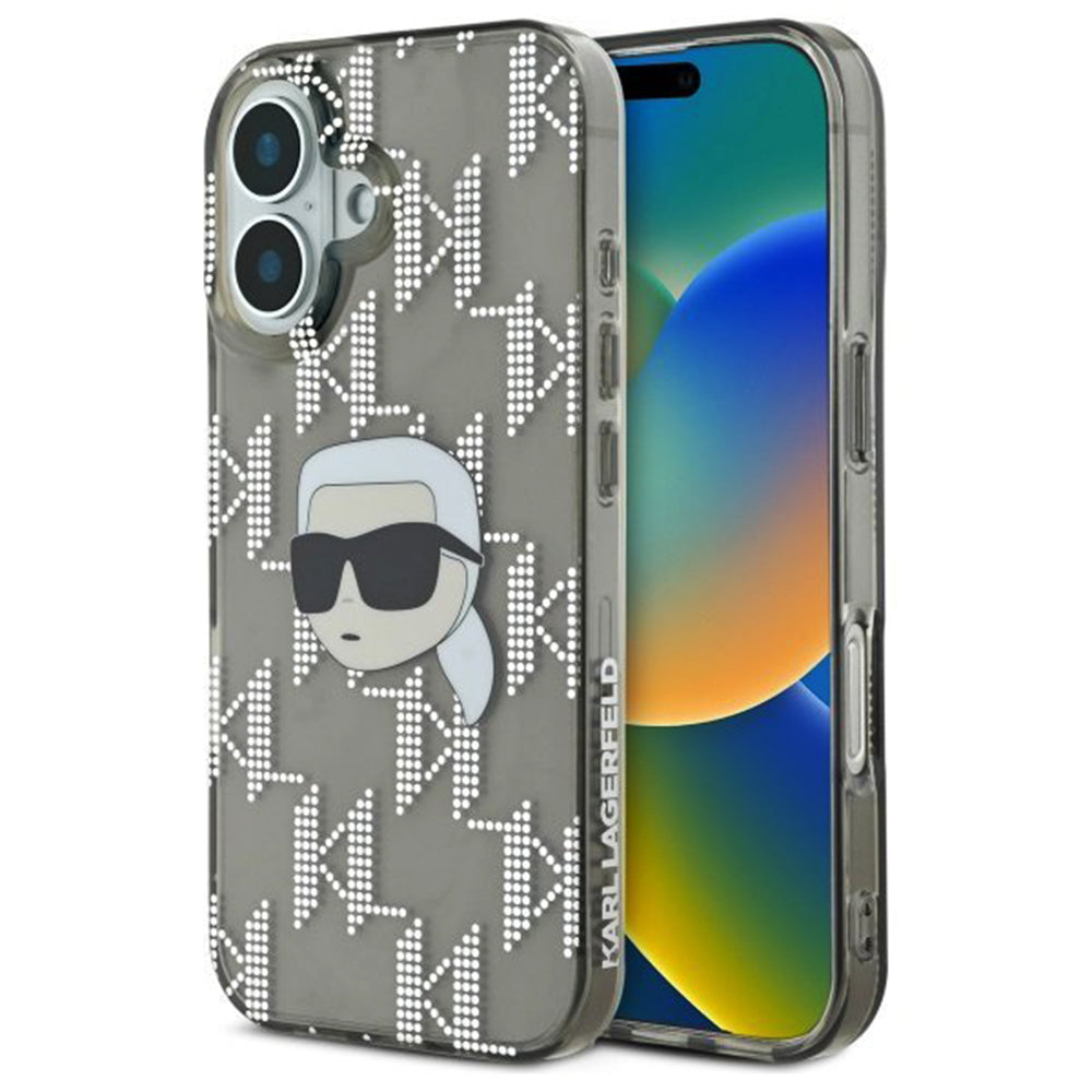 Husa de protectie Karl Lagerfeld IML Luxury Electroplated (KLHCP16SHKLPKHK) compatibil cu iPhone 16, Karl Head