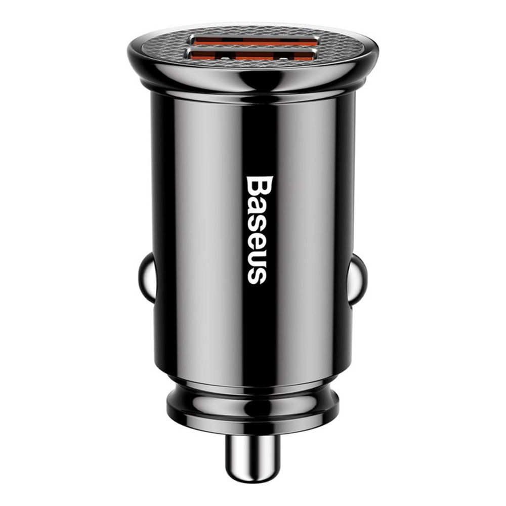 Incarcator Baseus Car Circular (CCALL-YD01), Dual USB 5A Super Fast Charging, QC 3.0, Negru