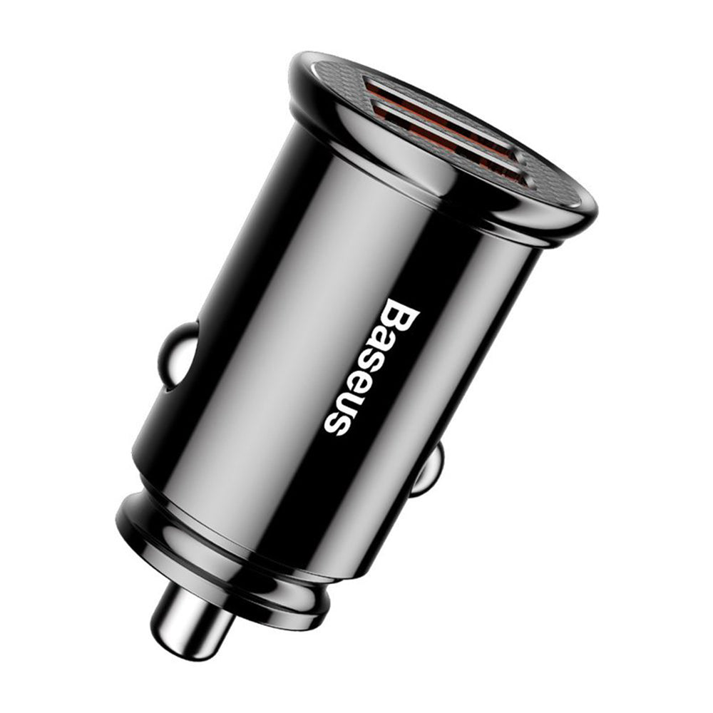 Incarcator Baseus Car Circular (CCALL-YD01), Dual USB 5A Super Fast Charging, QC 3.0, Negru
