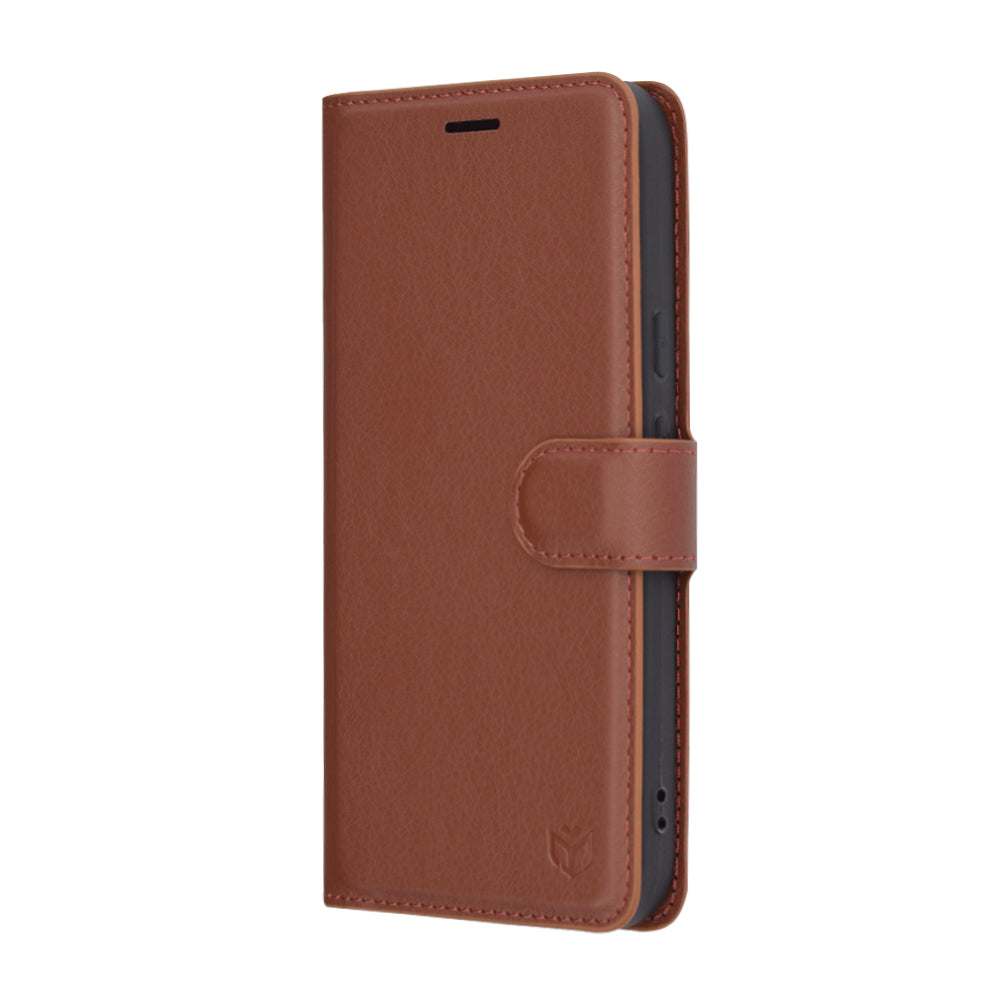 Husa de protectie Techsuit Leather Folio compatibil cu Google Pixel 9a, Maro