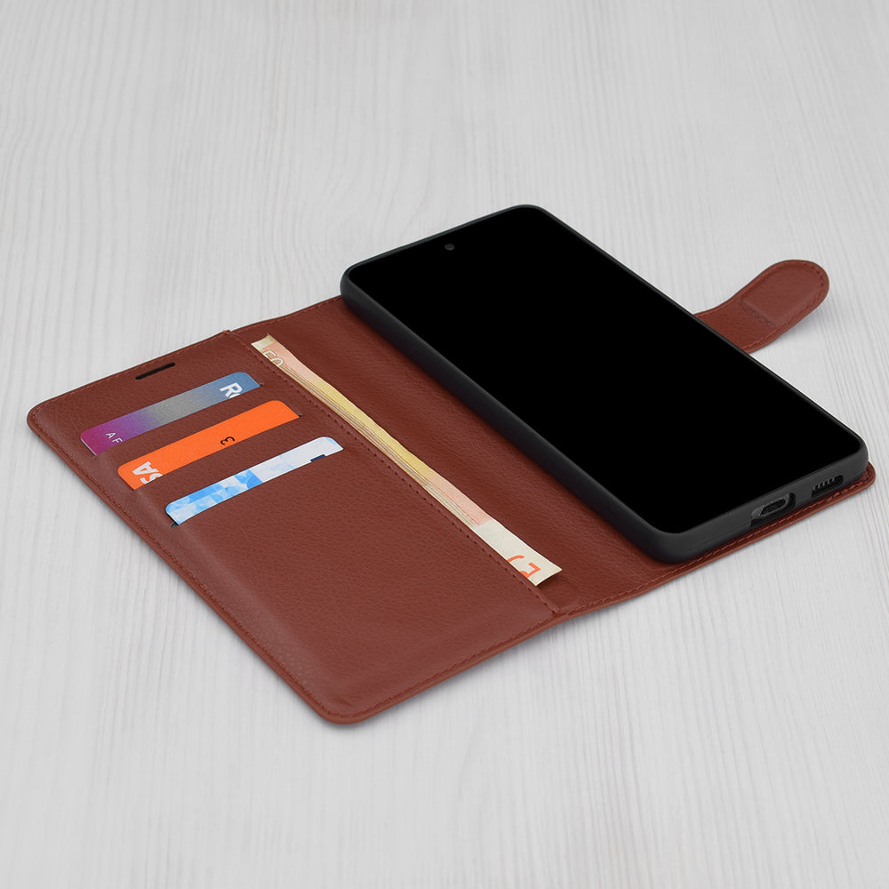 Husa de protectie Techsuit Leather Folio compatibil cu Google Pixel 9a, Maro