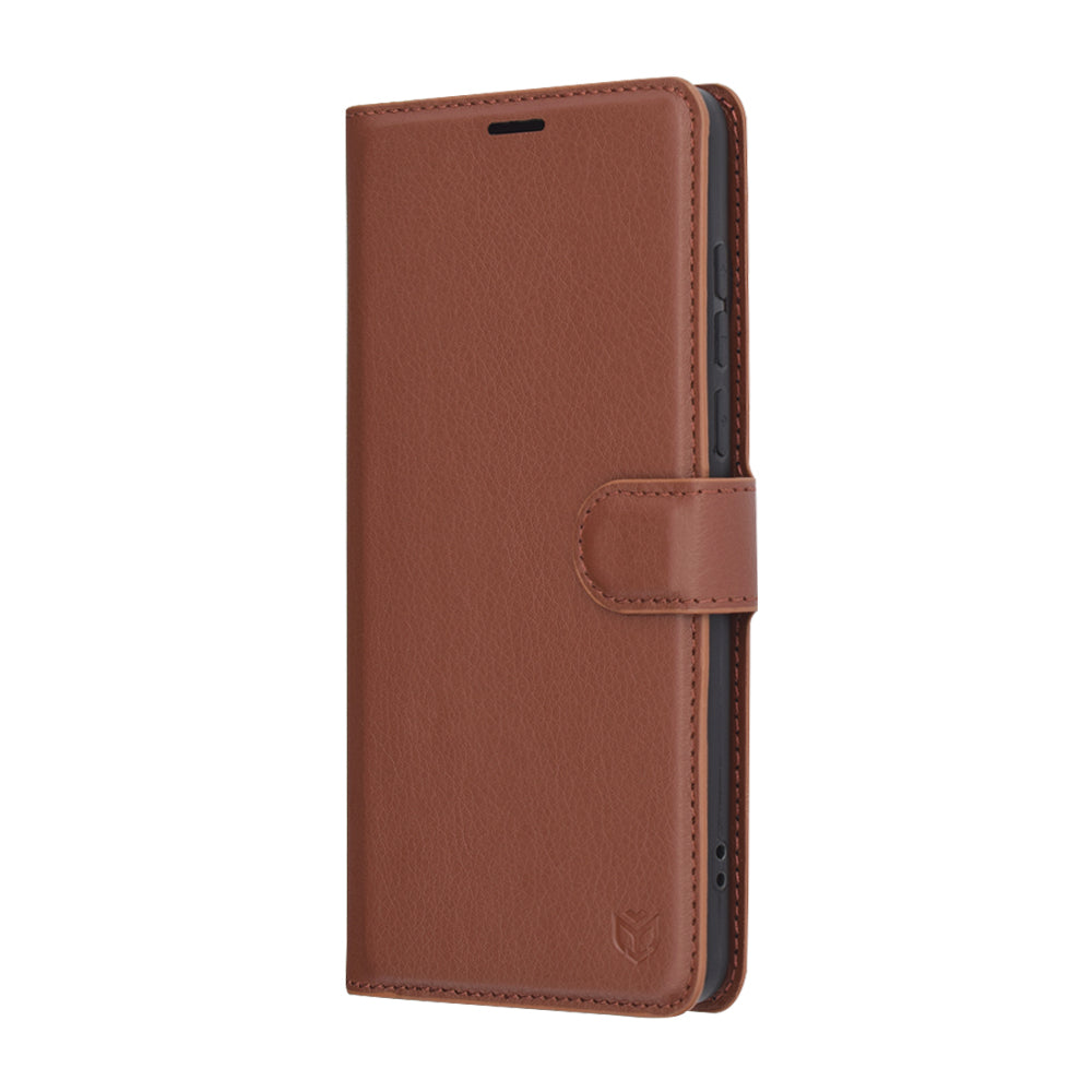 Husa de protectie Techsuit Leather Folio compatibil cu OnePlus 13, Maro