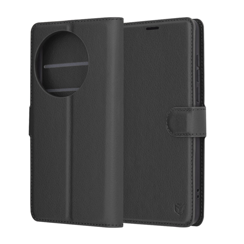 Husa de protectie Techsuit Leather Folio compatibil cu OnePlus 13, Negru