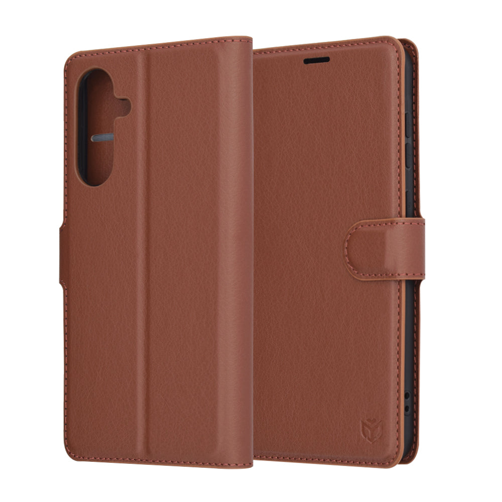 Husa de protectie Techsuit Leather Folio compatibil cu Samsung Galaxy A36 5G, Maro