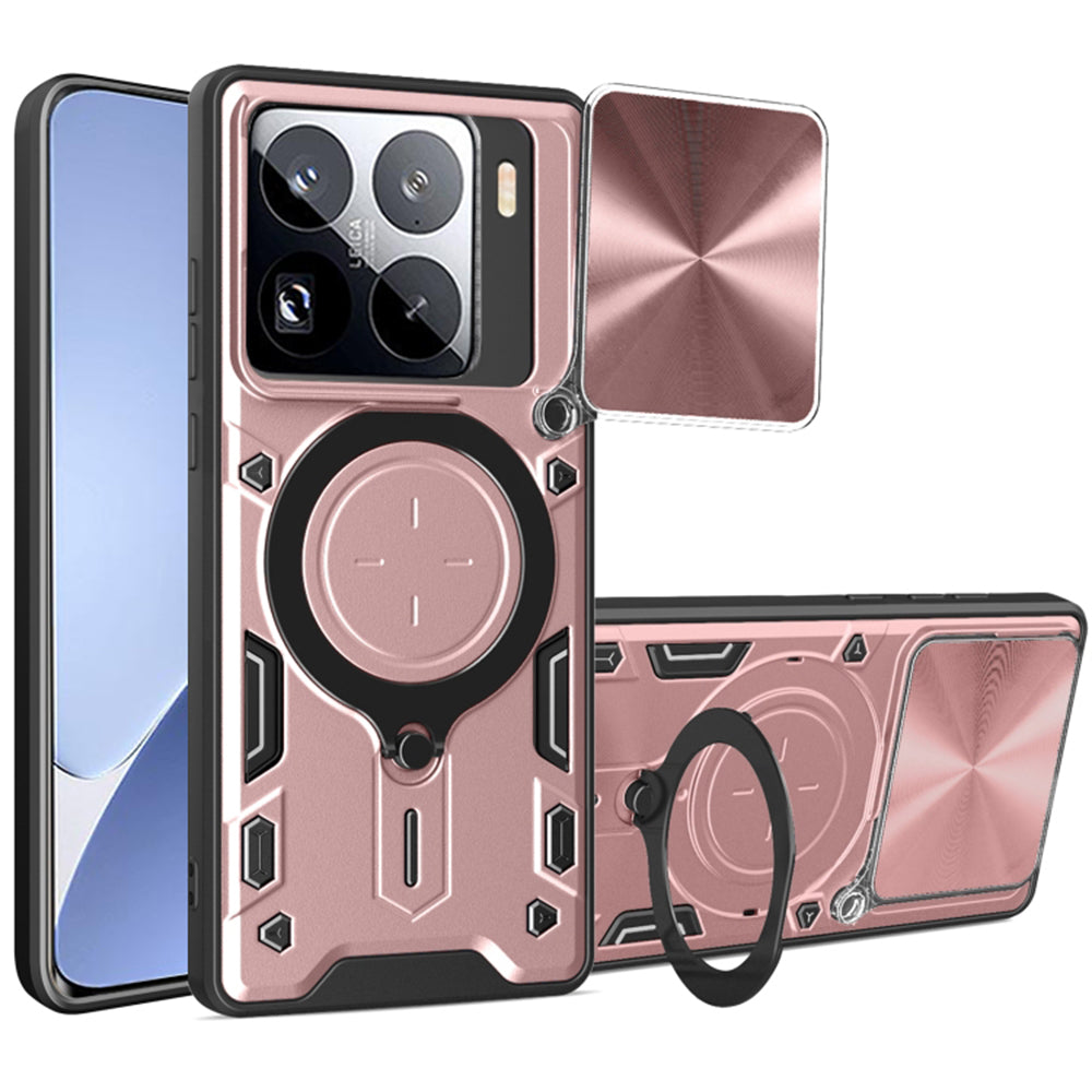 Husa de protectie Techsuit CamGuard Pro compatibil cu Xiaomi 15 Pro, Roz Auriu