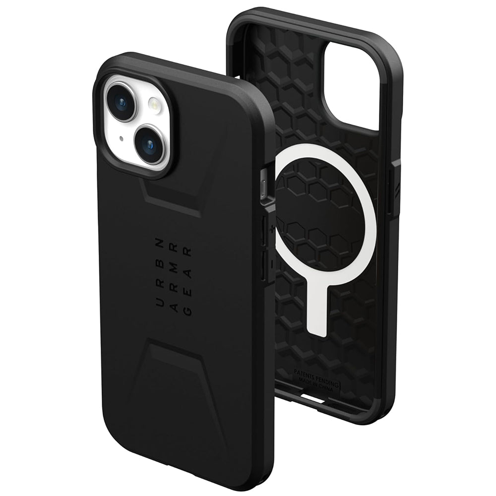 Husa de protectie UAG Civilian MagSafe compatibil cu iPhone 15 Plus, Negru