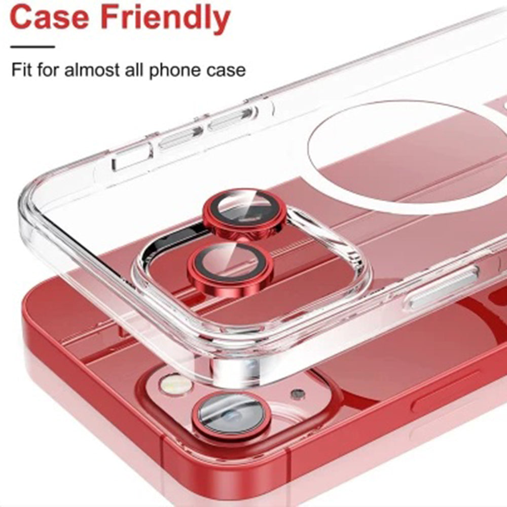 Folie de protectie Lito S+ Camera Glass compatibil cu iPhone 14 / iPhone 14 Plus, Rosu