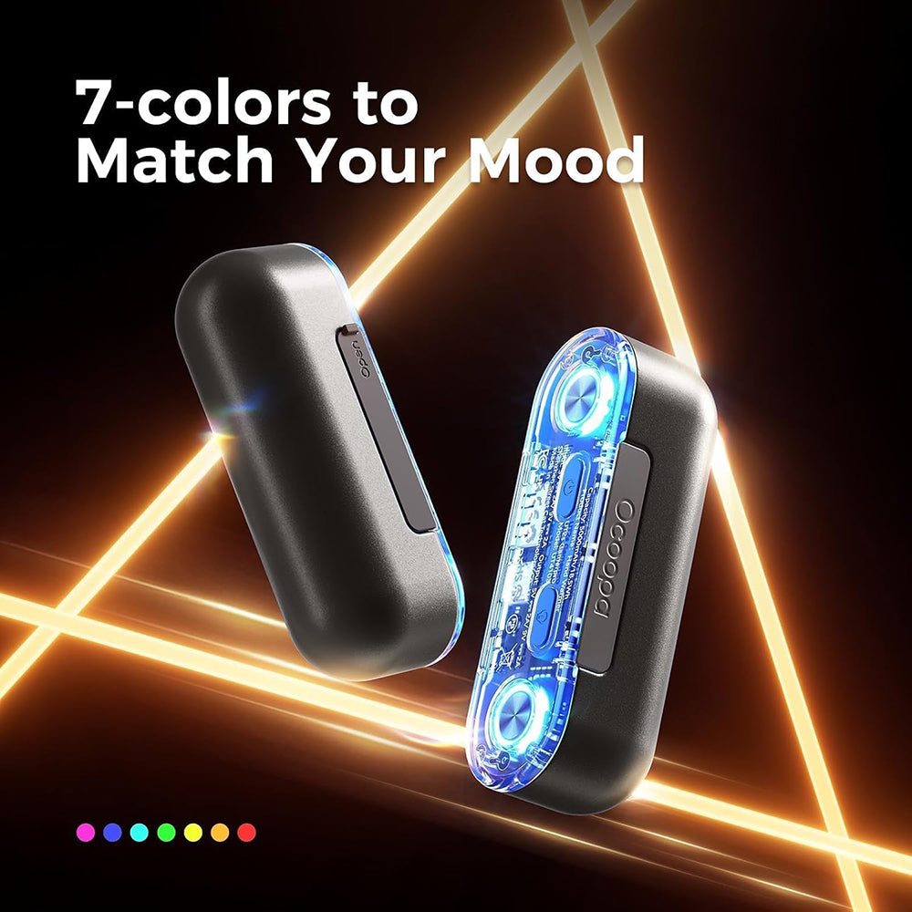 Ocoopa Hand Warmer UT2s GamerPRO (UT4103-BK), Type-C, with Power Bank, RGB Lights, Magnetic, MagTwins, 2x 5000mAh, Negru