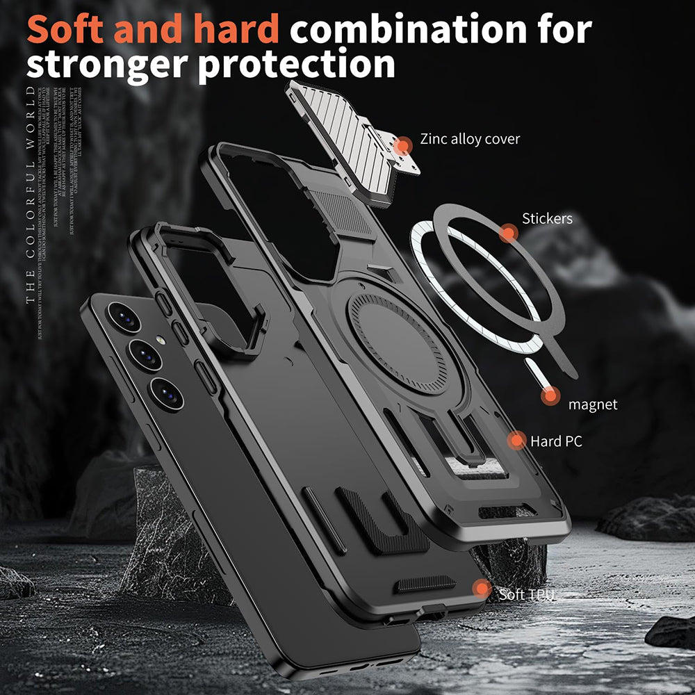Husa de protectie Techsuit CamVault MagSafe compatibil cu Samsung Galaxy S25 Plus, Negru